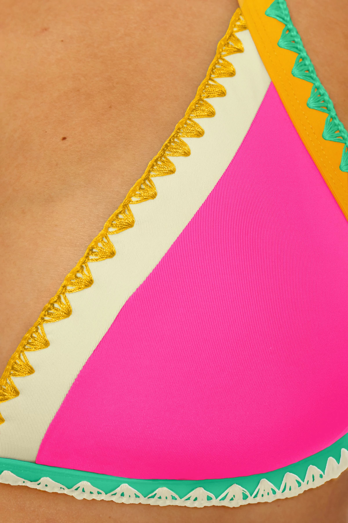 BERRY PINK Avila Triangle Bikini Top image number 4