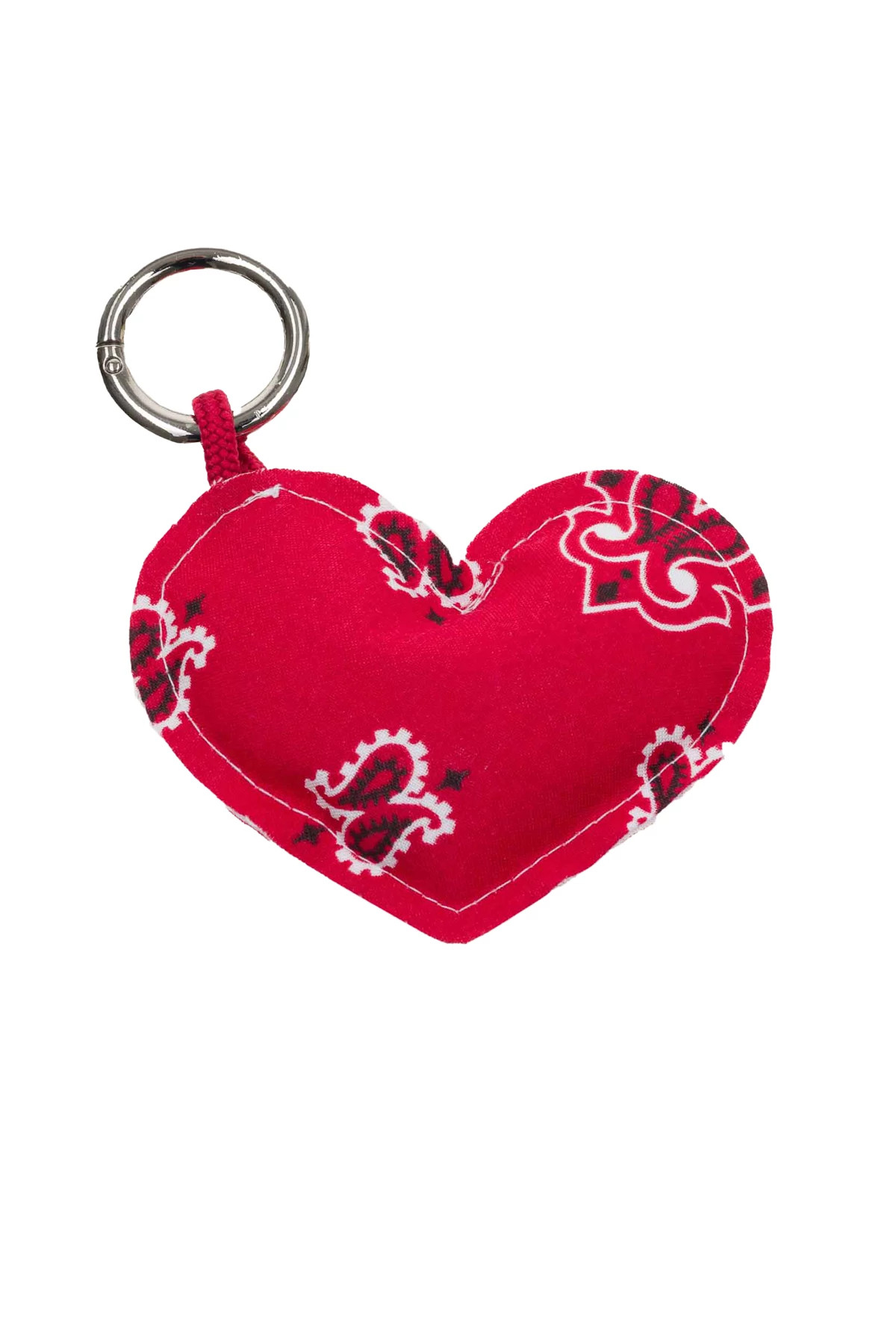 ALL REAL RED Heart Charm Keychain image number 1