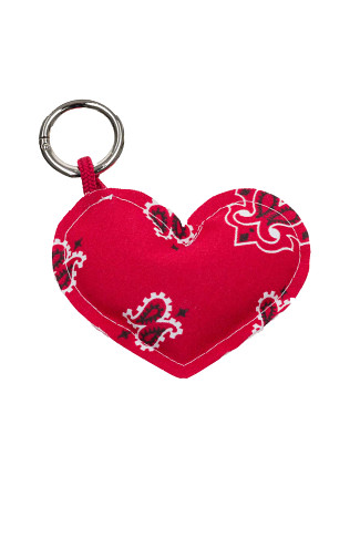 ALL REAL RED Heart Charm Keychain