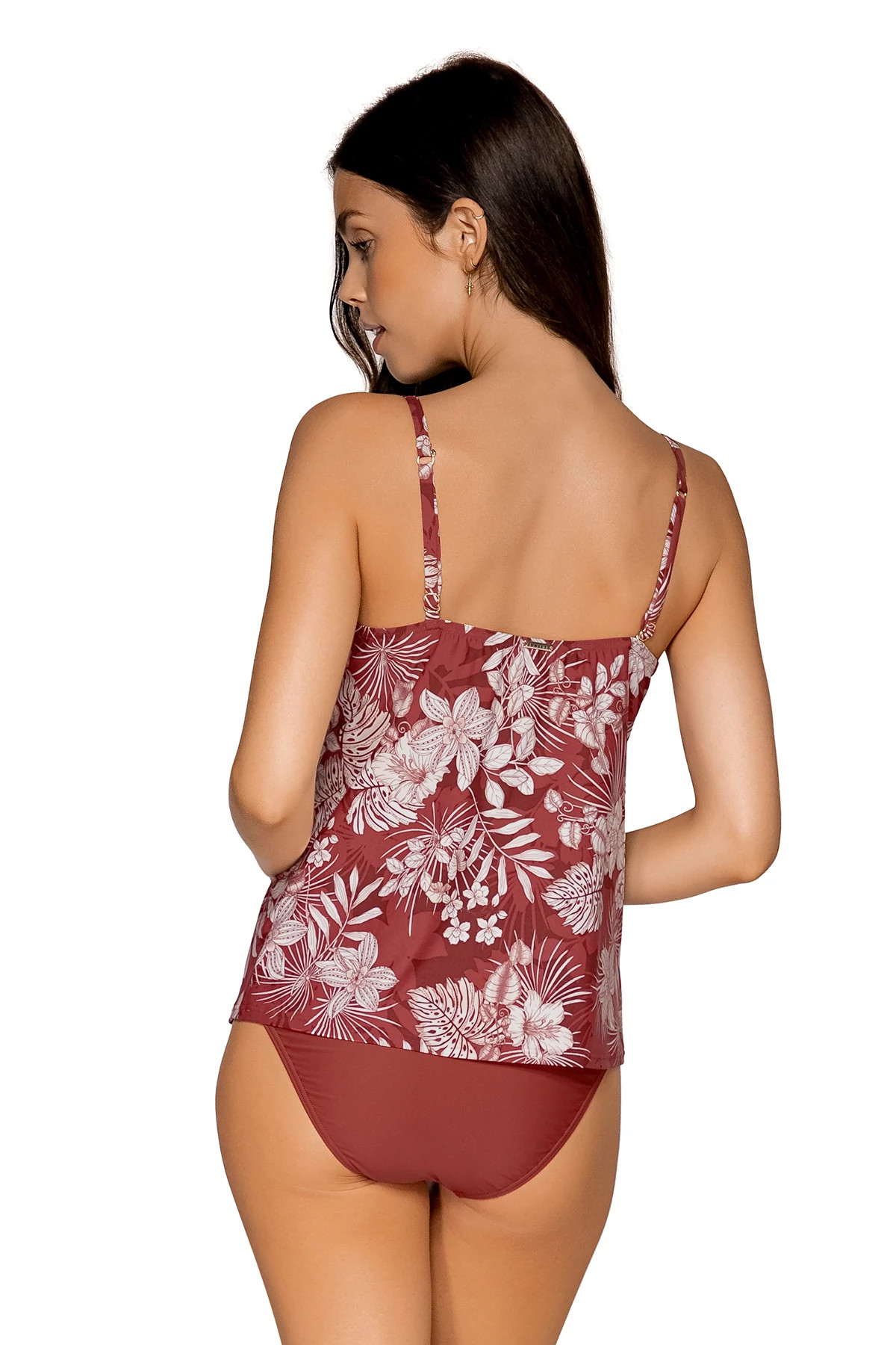 HAWAIIAN HIDEAWAY Crossroads Underwire Bra Tankini Top (E-H Cup) image number 2
