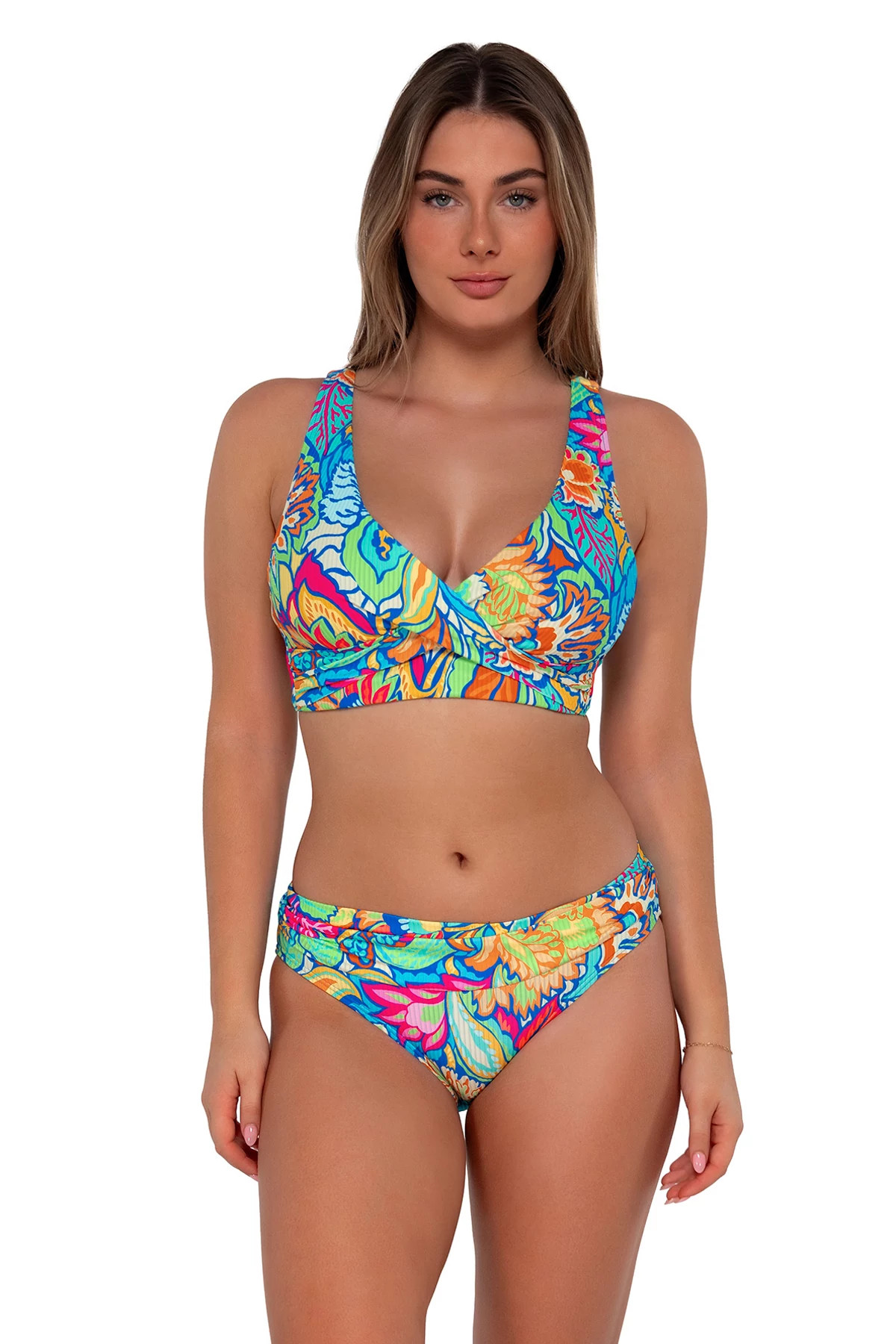 FIJI SANDBAR RIB Elsie Underwire Bralette Bikini Top (D+ Cup) image number 1