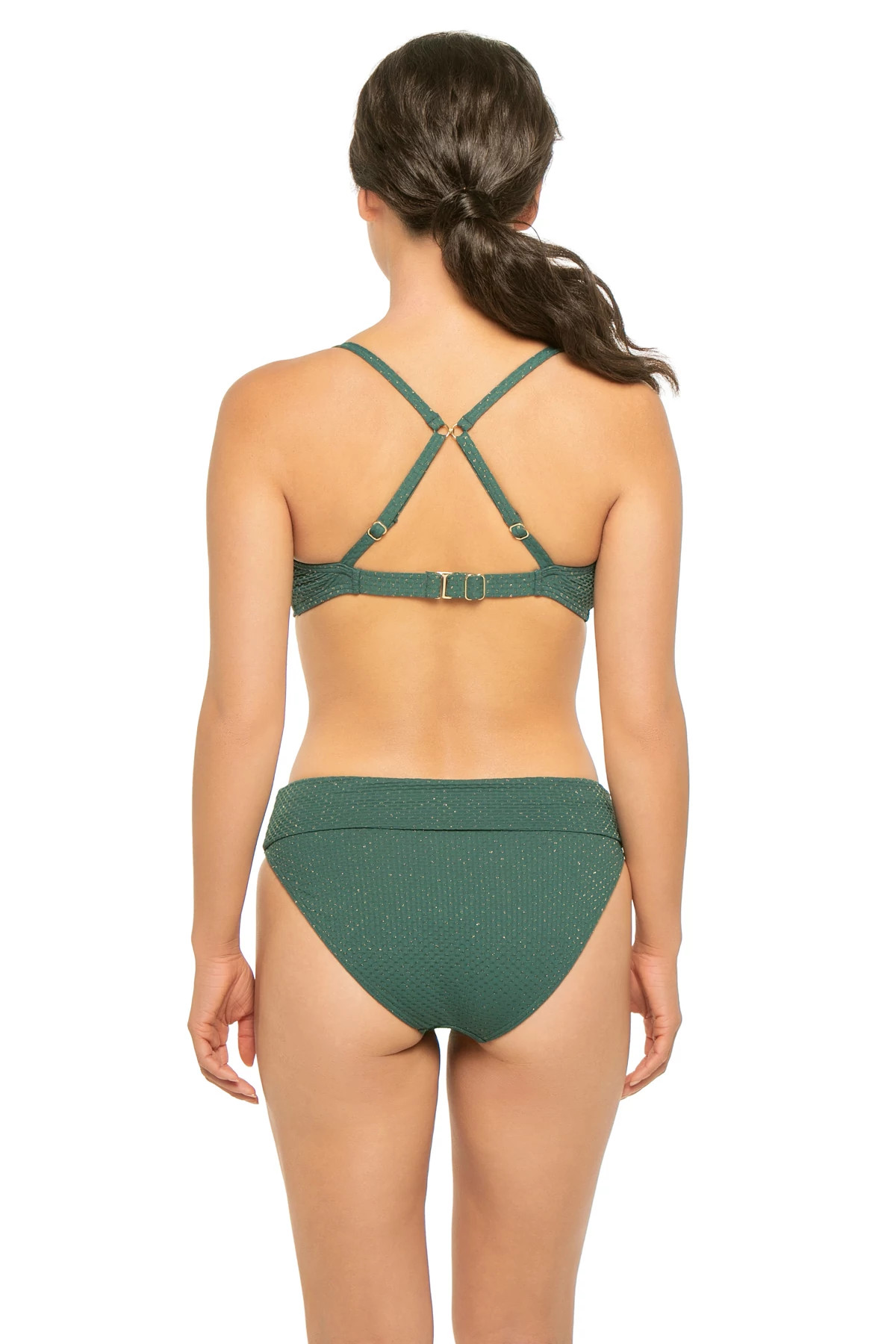 SEA GREEN Jules Shimmer Bralette Bikini Top image number 3