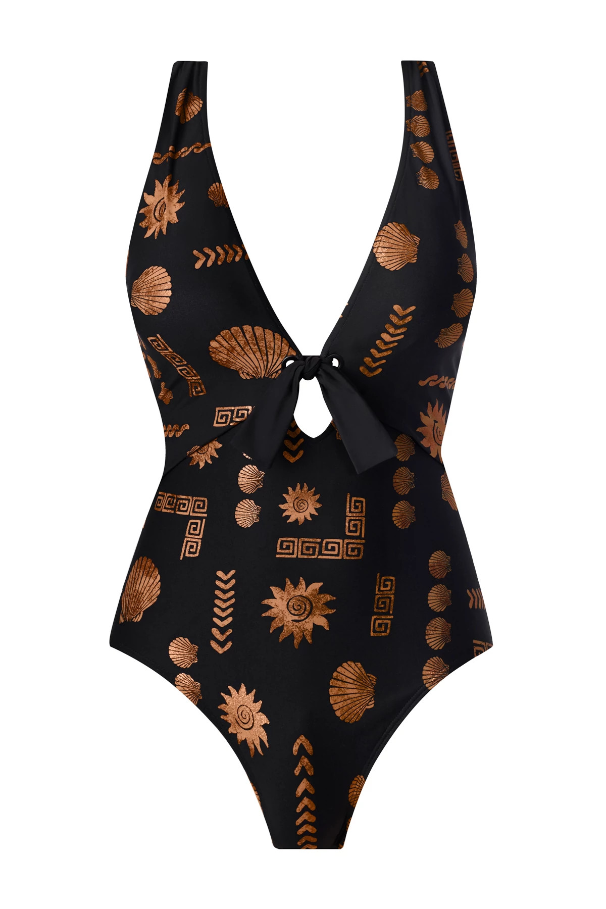 BLACK/MULTI Halle Plunge One Piece Swimsuit image number 5