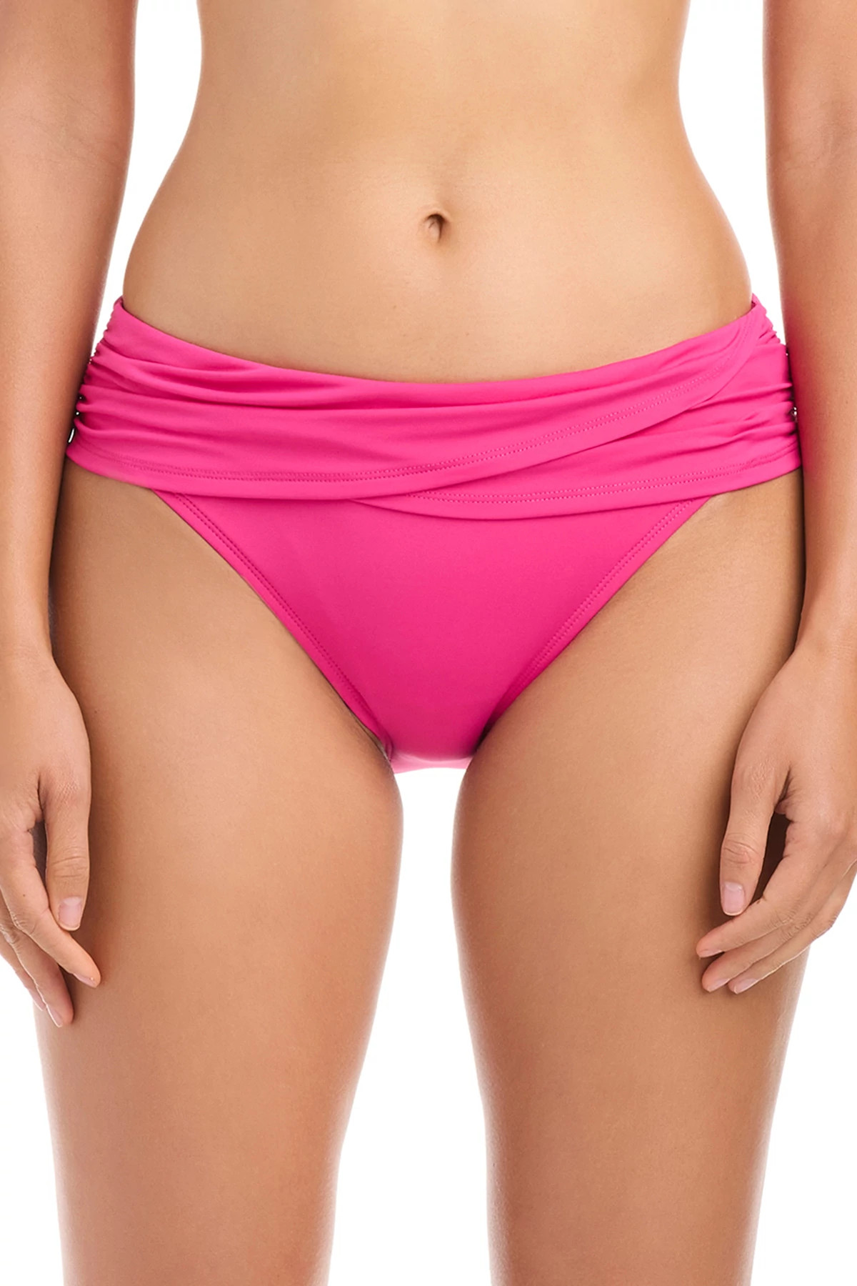 PINK PUNCH Sarong Twisted Banded Hipster Bikini Bottom image number 1