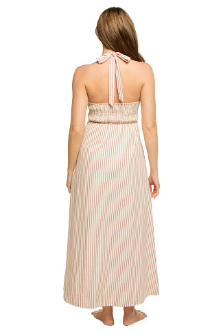 RED STRIPE Radiance Halter Midi Dress