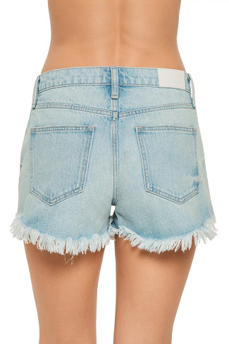 LEISURE DISTRESSED Gigi Distressed Cutoff Denim Shorts