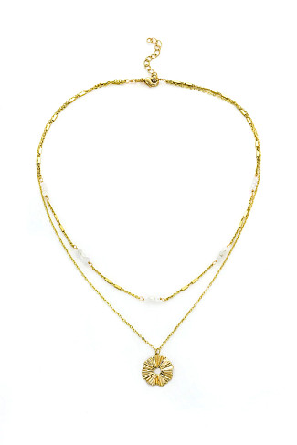 GOLD Layered Crystal Necklace