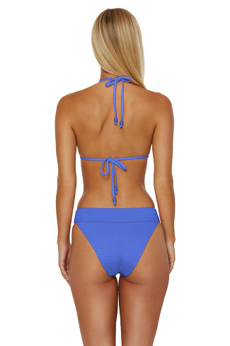PERIWINKLE Textured Triangle Bikini Top