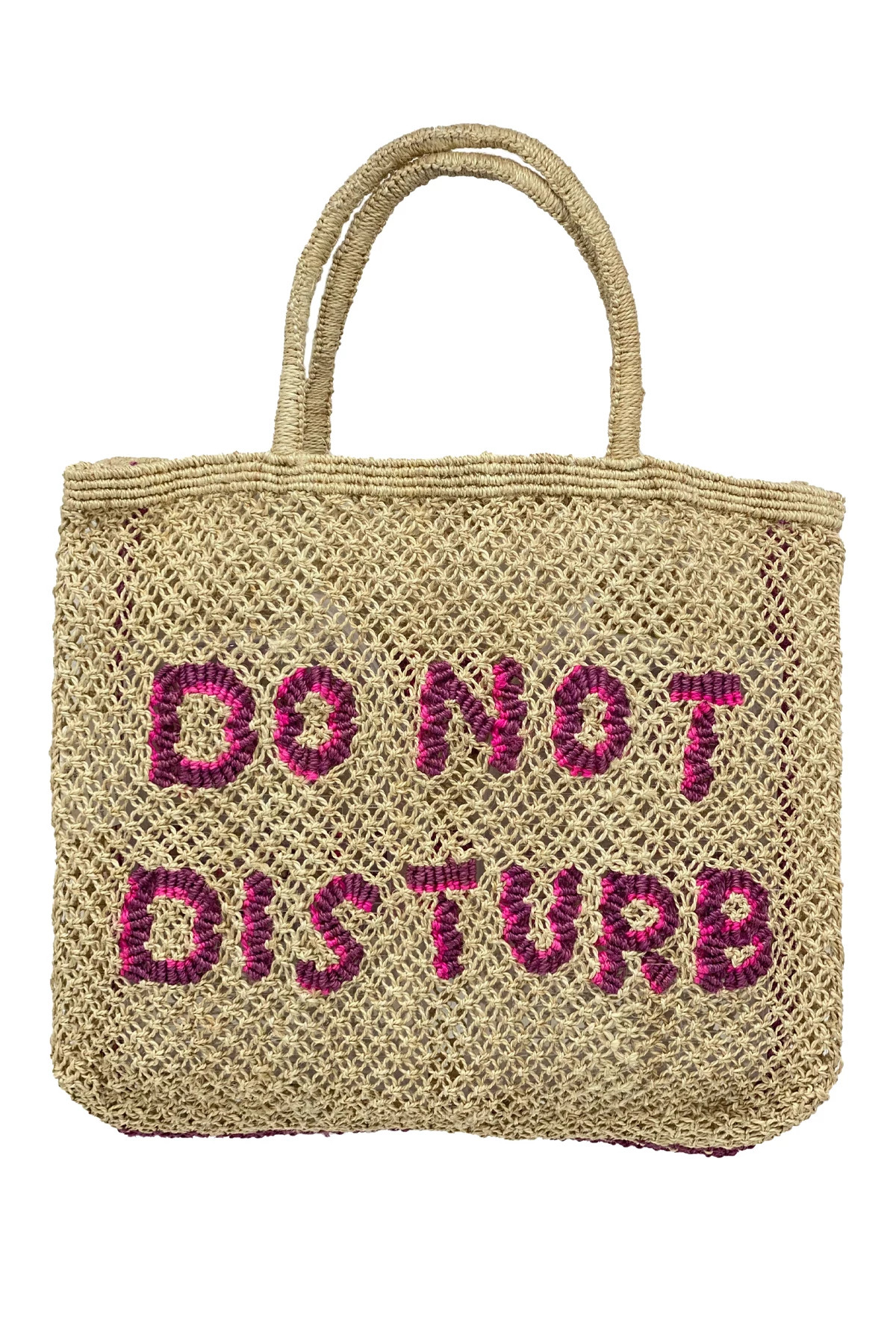 NATURAL Do Not Disturb Small Jute Tote image number 1