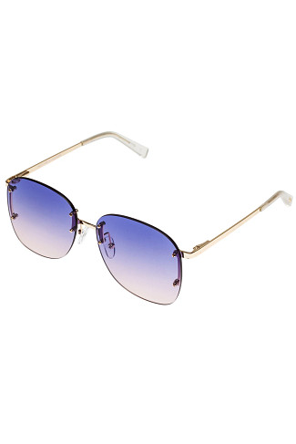 BRIGHT GOLD/BLUE Skyline Oversized Sunglasses