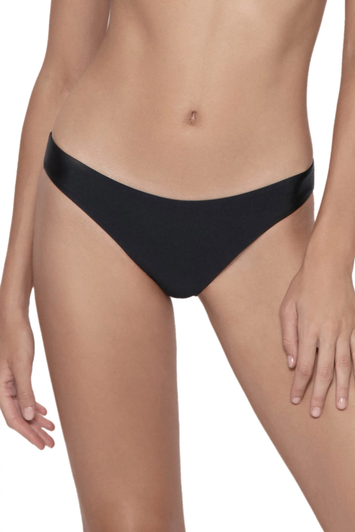 BLACK PIER Ruched Brazilian Bikini Bottom image number 1
