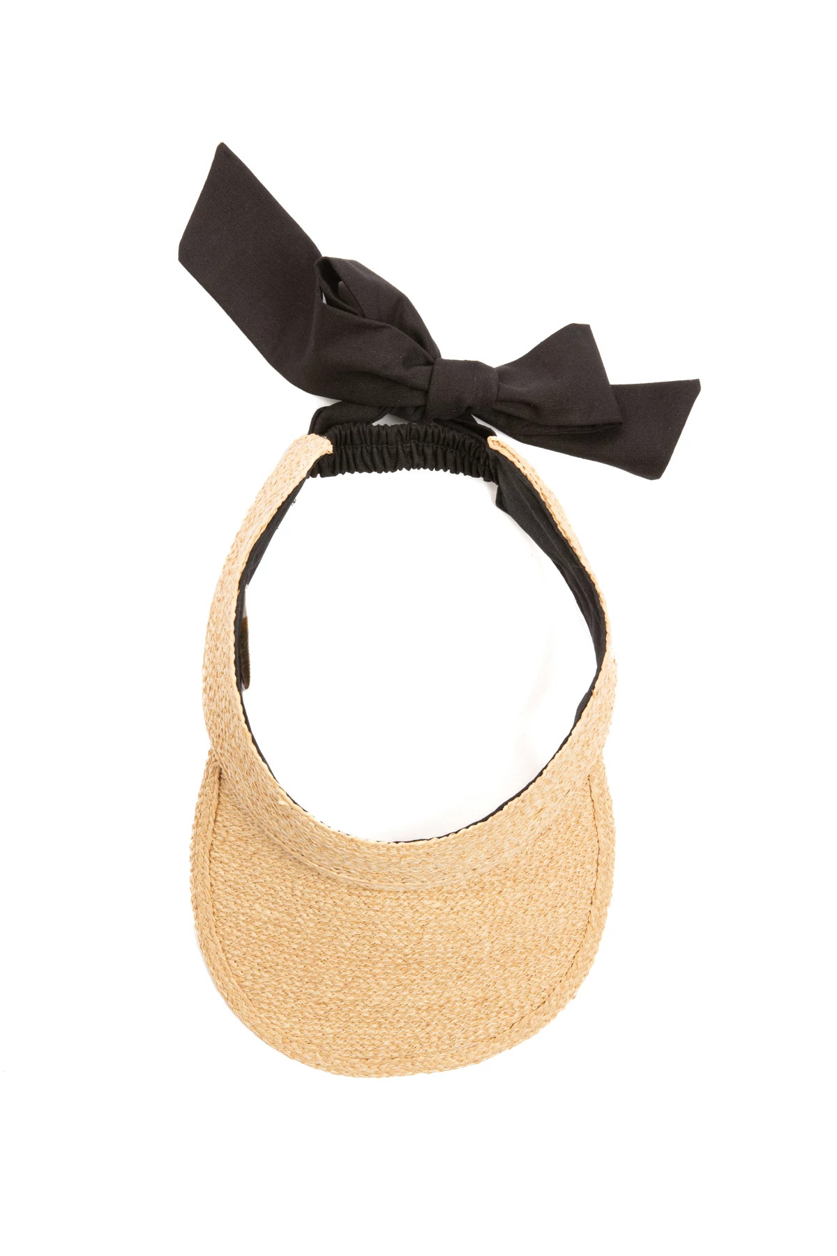 NATURAL BLACK Linen Bow Visor image number 3