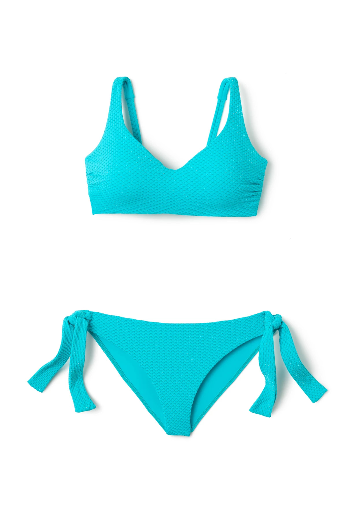 JADE Frankie Textured Tie Side Hipster Bikini Bottom image number 4