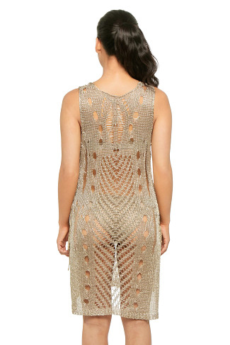 GOLD Crochet Mini Dress