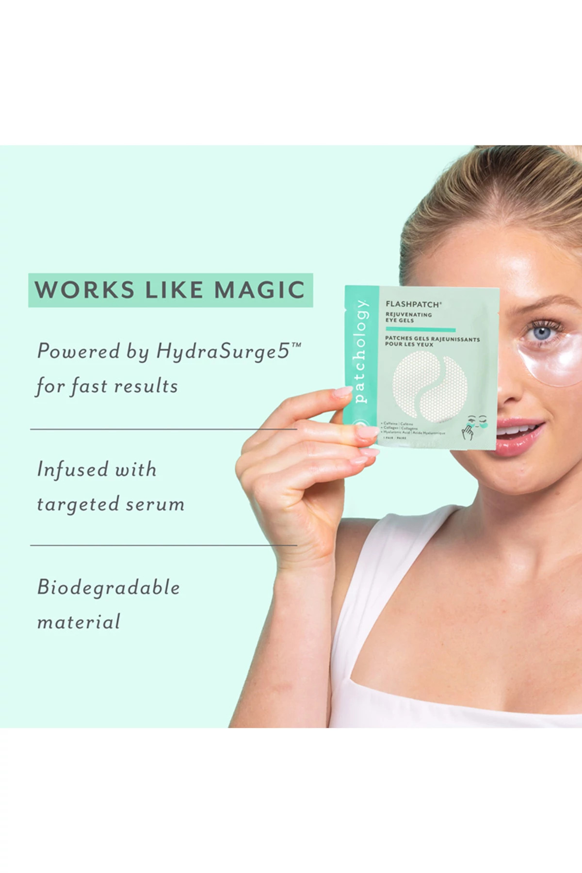 GREEN Energizing & Hydrating Hydrogel Eye Patches image number 3