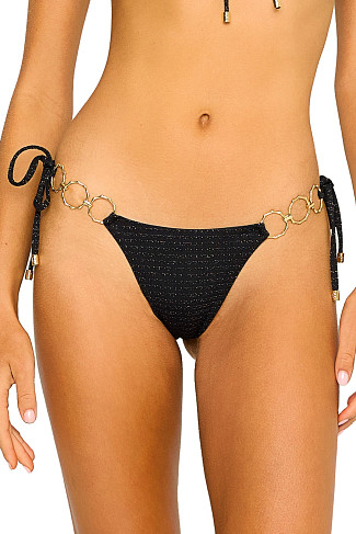 BLACK Audrey Tie Side Brazilian Bikini Bottom