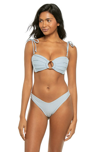 CLASSIC BLUE STRIPE Tori Bandeau Bikini Top