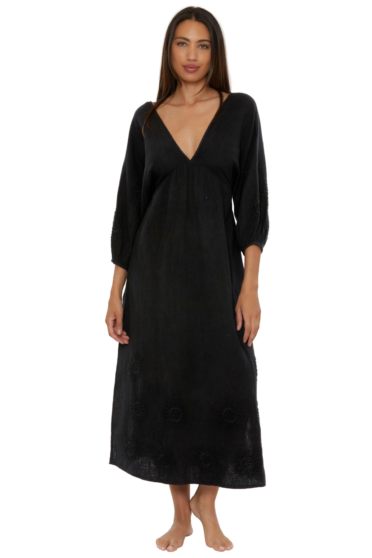 BLACK Open Back Maxi Dress image number 1