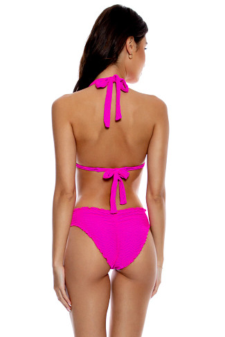PINK ORCHID Sliding Triangle Halter Bikini Top