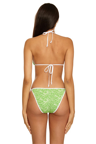 GREEN APPLE Cheryl Jacquard Triangle Bikini Top