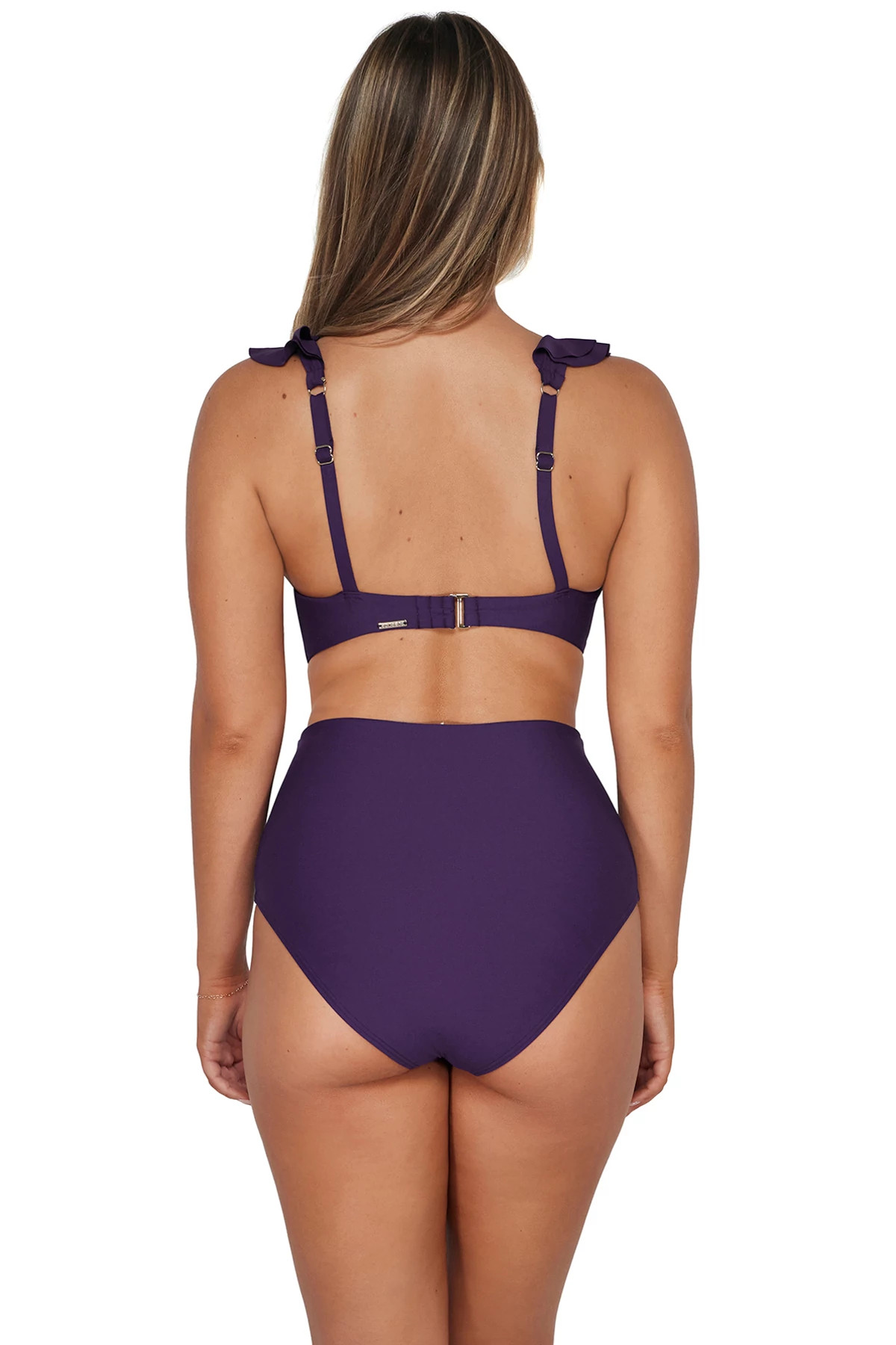 PARADISE PLUM Willa Wireless Bralette Bikini Top (E-H Cup) image number 3