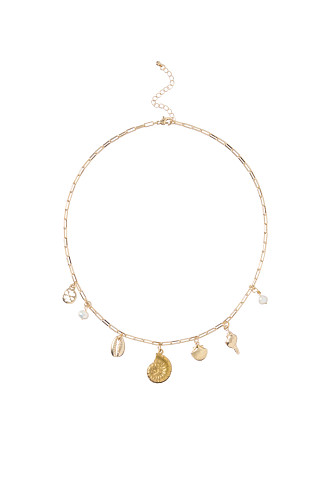 GOLD Shell Charm Necklace