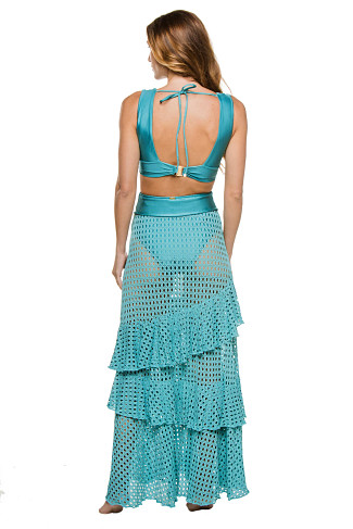 CURACAO Netted Sleeveless Maxi Dress
