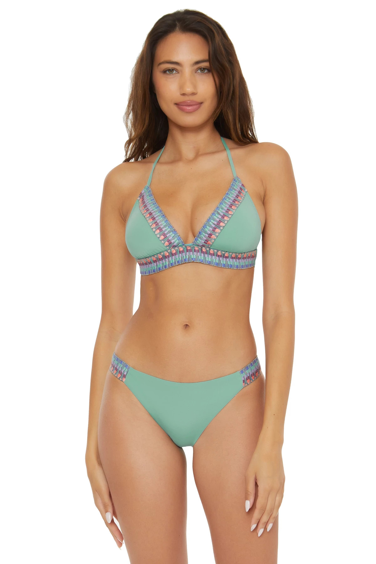 MINERAL Avery Banded Halter Bikini Top image number 1