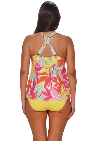 TROPICOLOR CREPE Sadie Keyhole Crossback Tankini Top