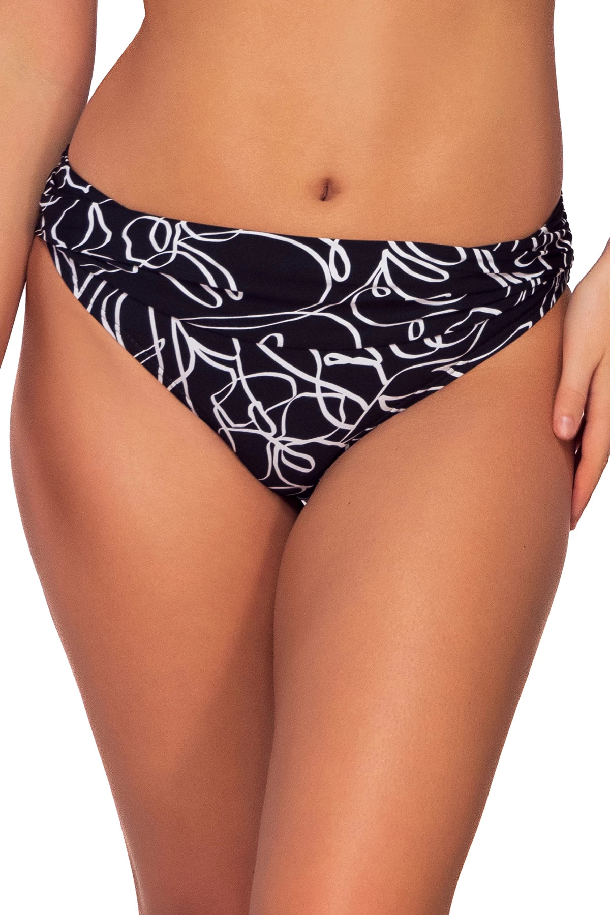 LOST PALMS Unforgettable Banded Hipster Bikini Bottom image number 1