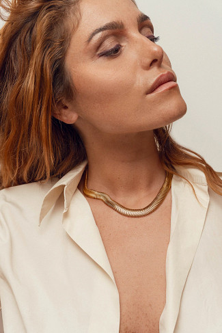 GOLD Collier Snake Necklace