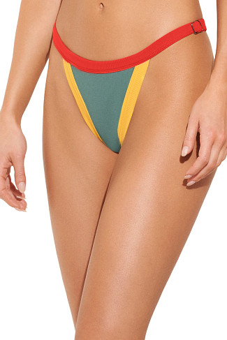 GREEN Lolita Reversible Tab Side Brazilian Bikini Bottom
