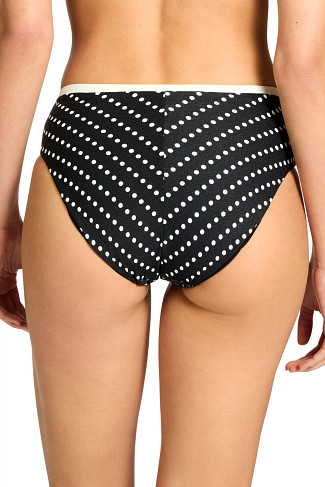 BLACK/ECRU Millie High Waist Bikini Bottom