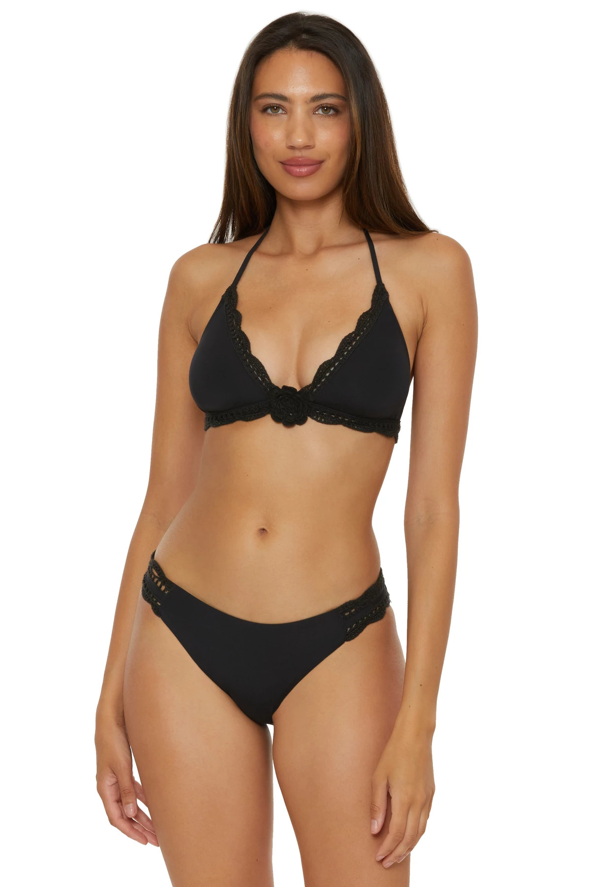 BLACK Avery Halter Bikini Top image number 1