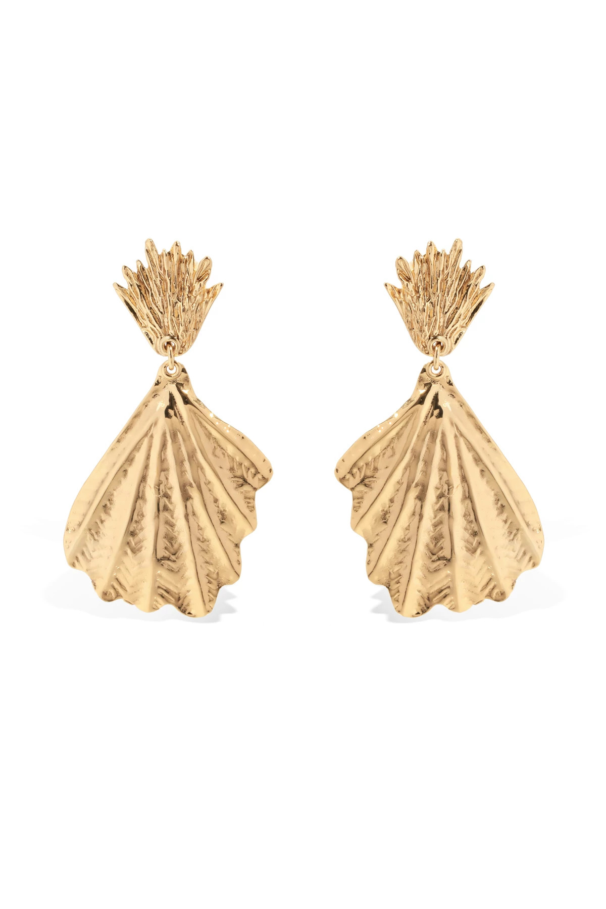 000 GOLD Shell Earrings image number 1