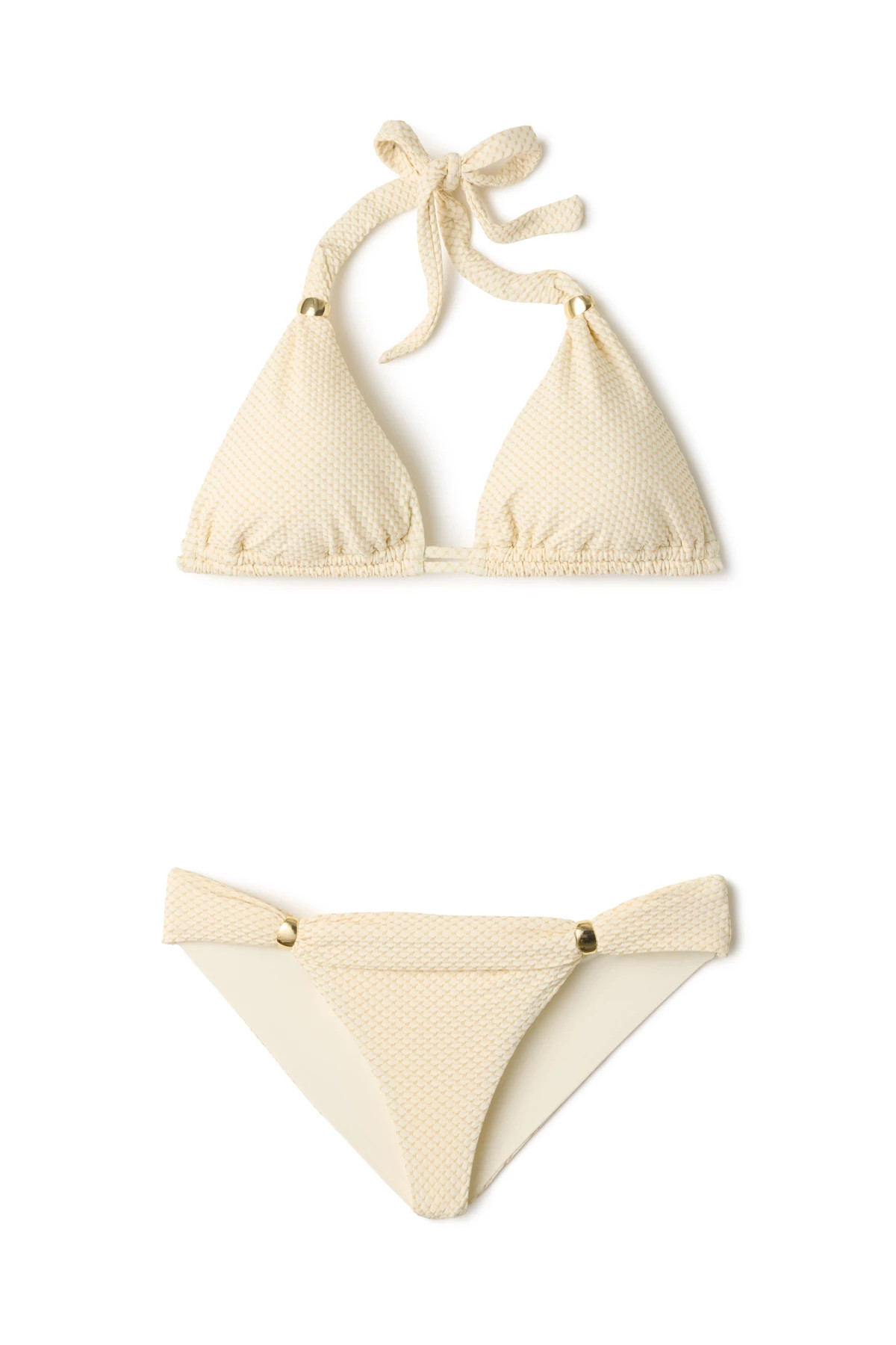 WHITE SAND Cameron Halter Sliding Bikini Top image number 3