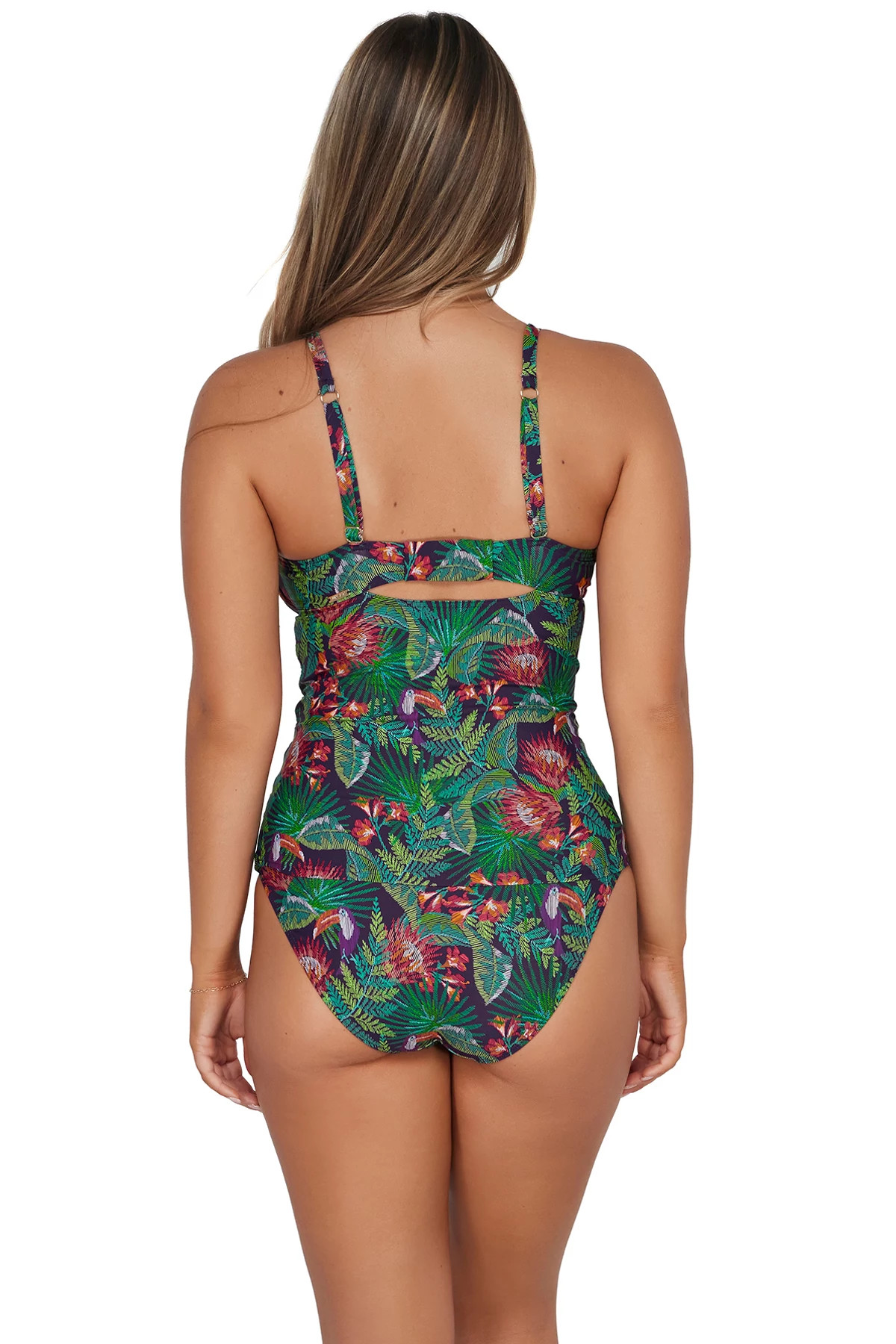 WELCOME TO RIO Serena Underwire Tankini Top (D+ Cup) image number 3