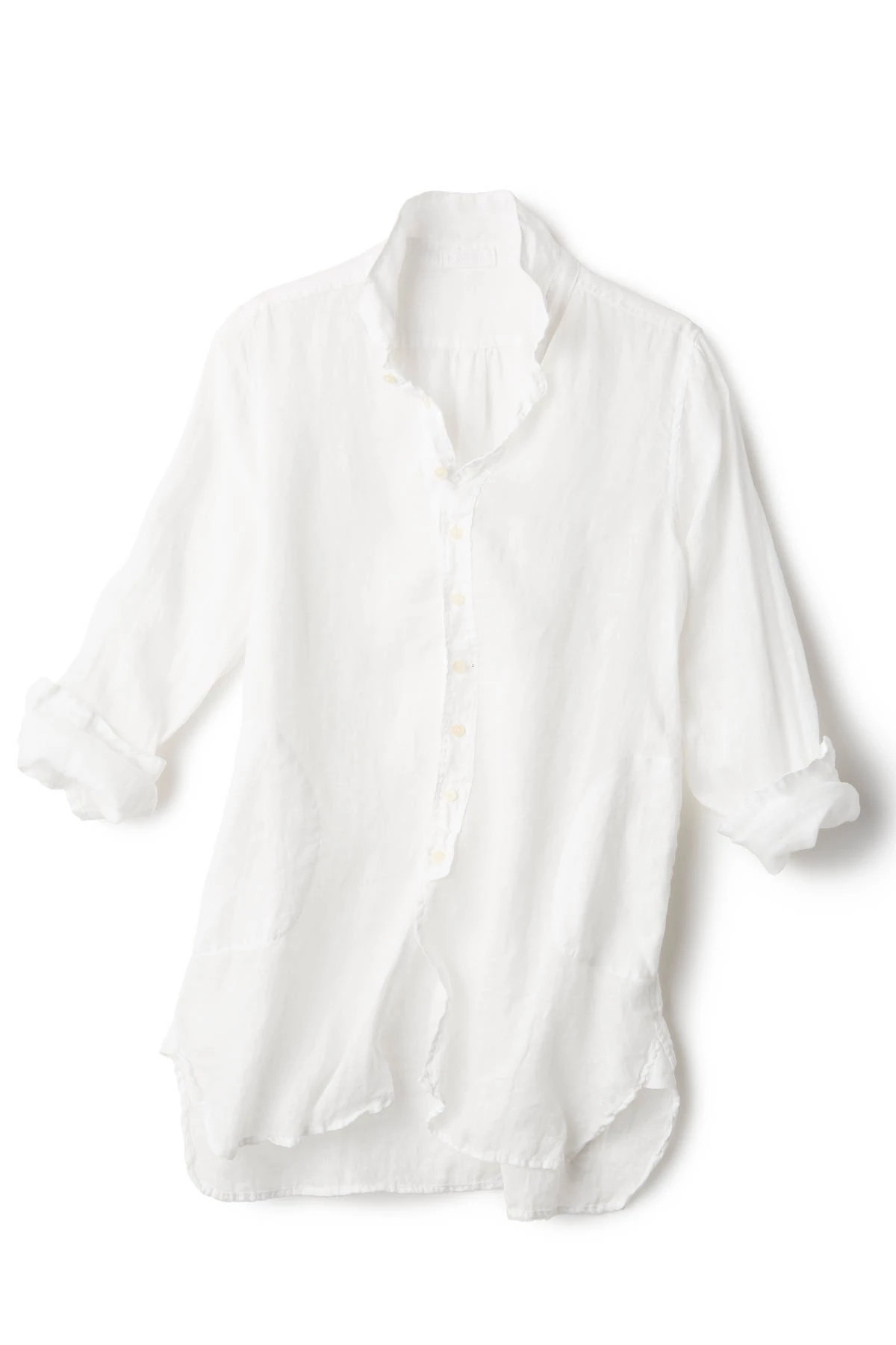 WHITE Cecelia Button Down Shirt Dress image number 3