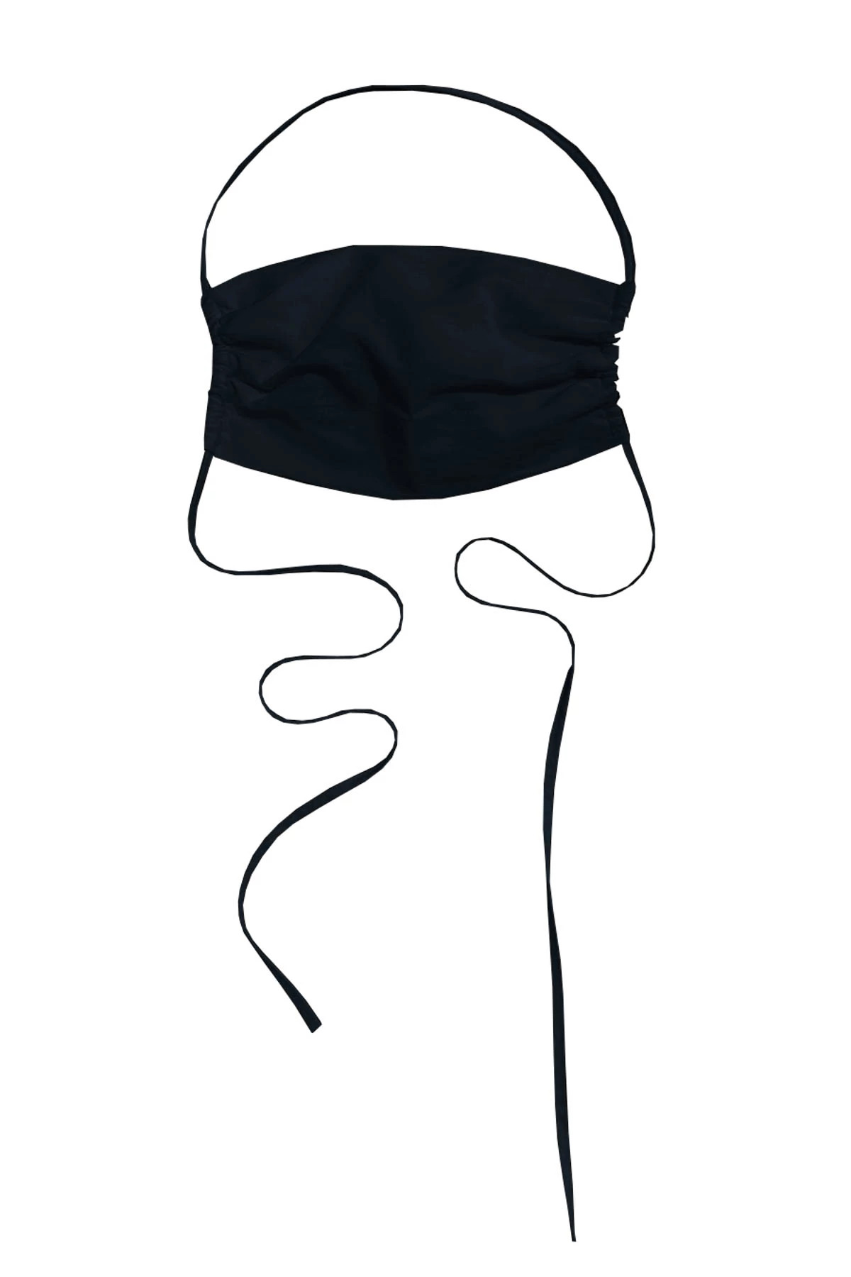 BLACK Natural Sustainable Adjustable Face Mask image number 1