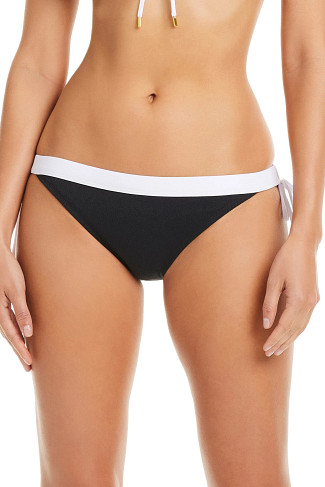 BLACK Hipster Tie Side Bikini Bottom