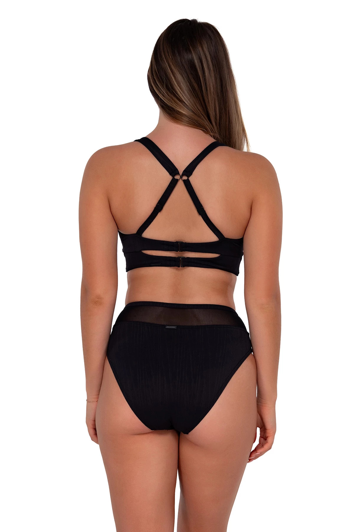 BLACK SEAGRASS TEXTURE Danica Underwire Bikini Top (E-H Cup) image number 2