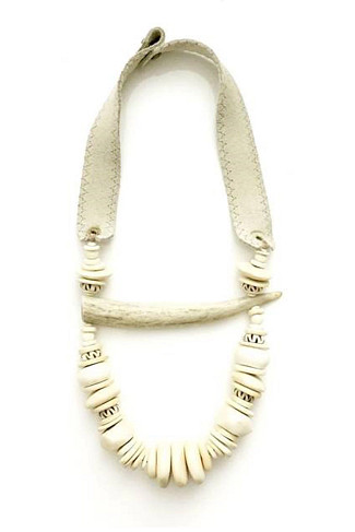 WHITE Tip Classic White Antler Necklace