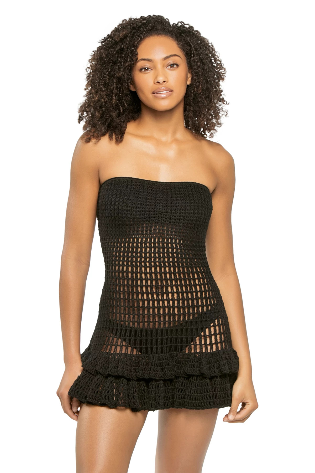 BLACK Bonnie Mini Cover Dress image number 1