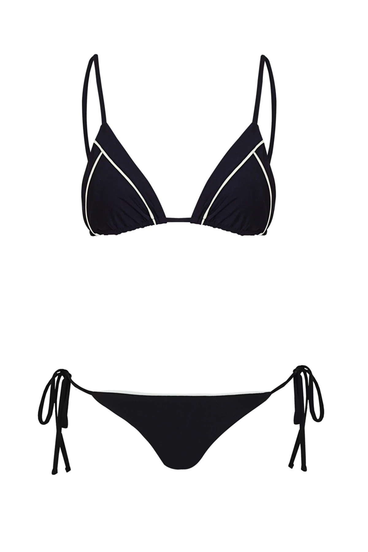 MIDNIGHT BLACK Shining Brazilian Bikini Bottom image number 4