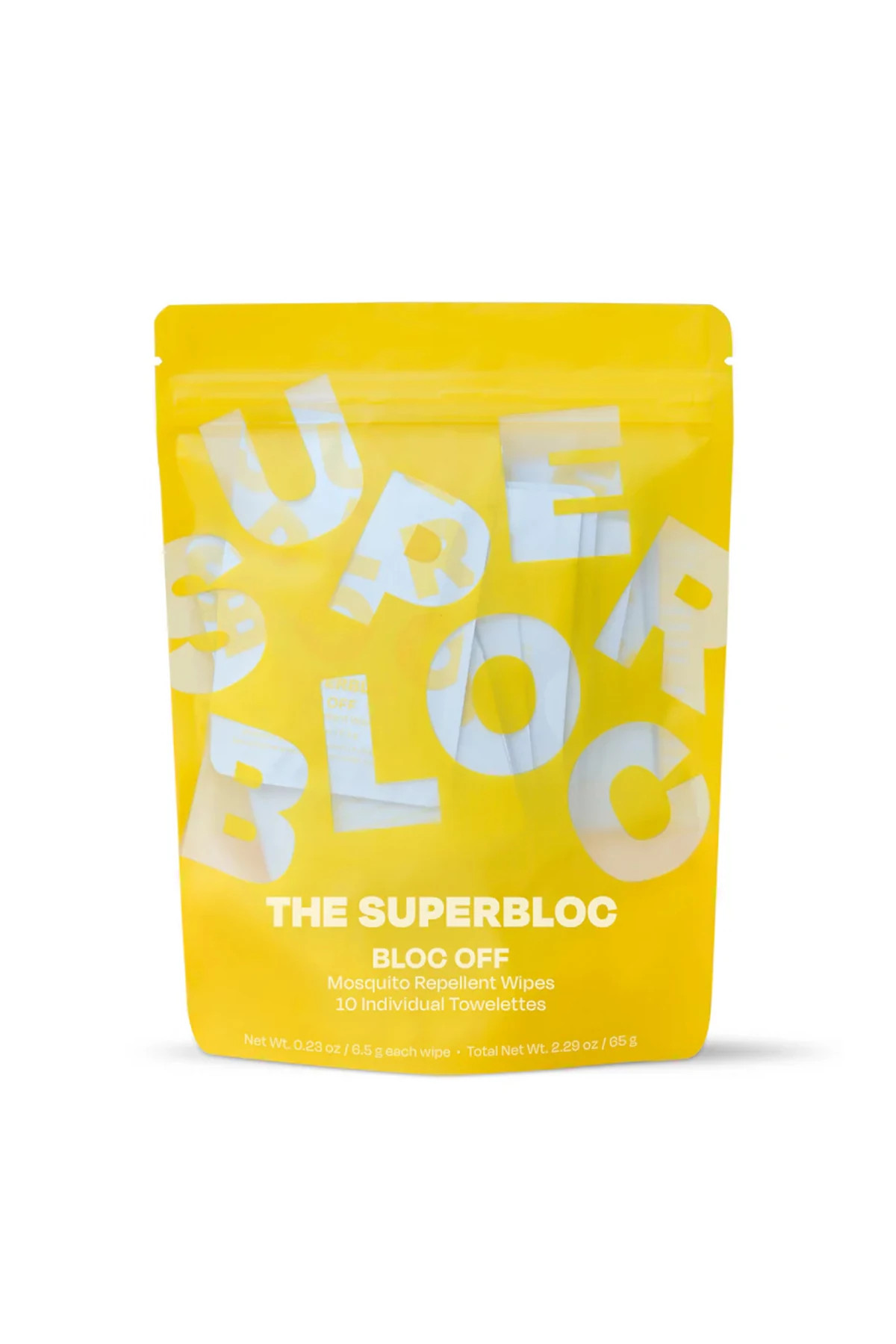 YELLOW Bloc Off Mosquito Repellent Wipes image number 1