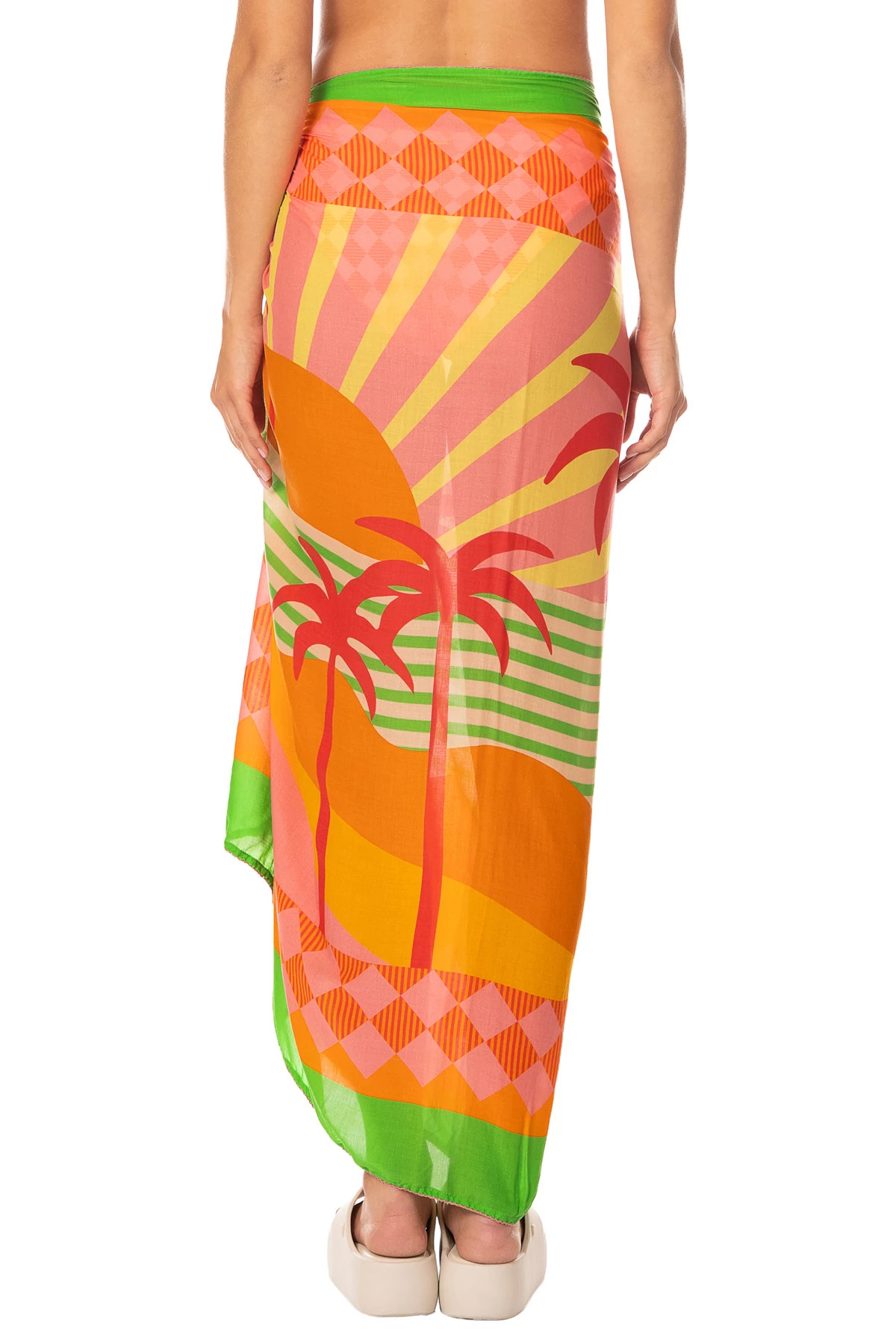 OPEN RED Isla Sheer Multi-Way Pareo image number 3