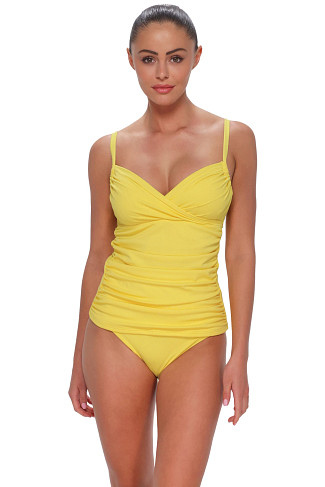 PINEAPPLE CREPE Serena Underwire Tankini Top (D+ Cup)