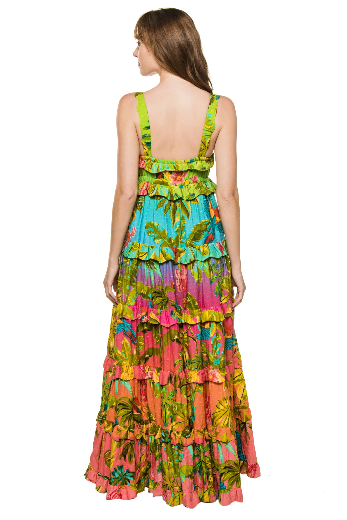 MULTI Ombre Forest Maxi Dress image number 2