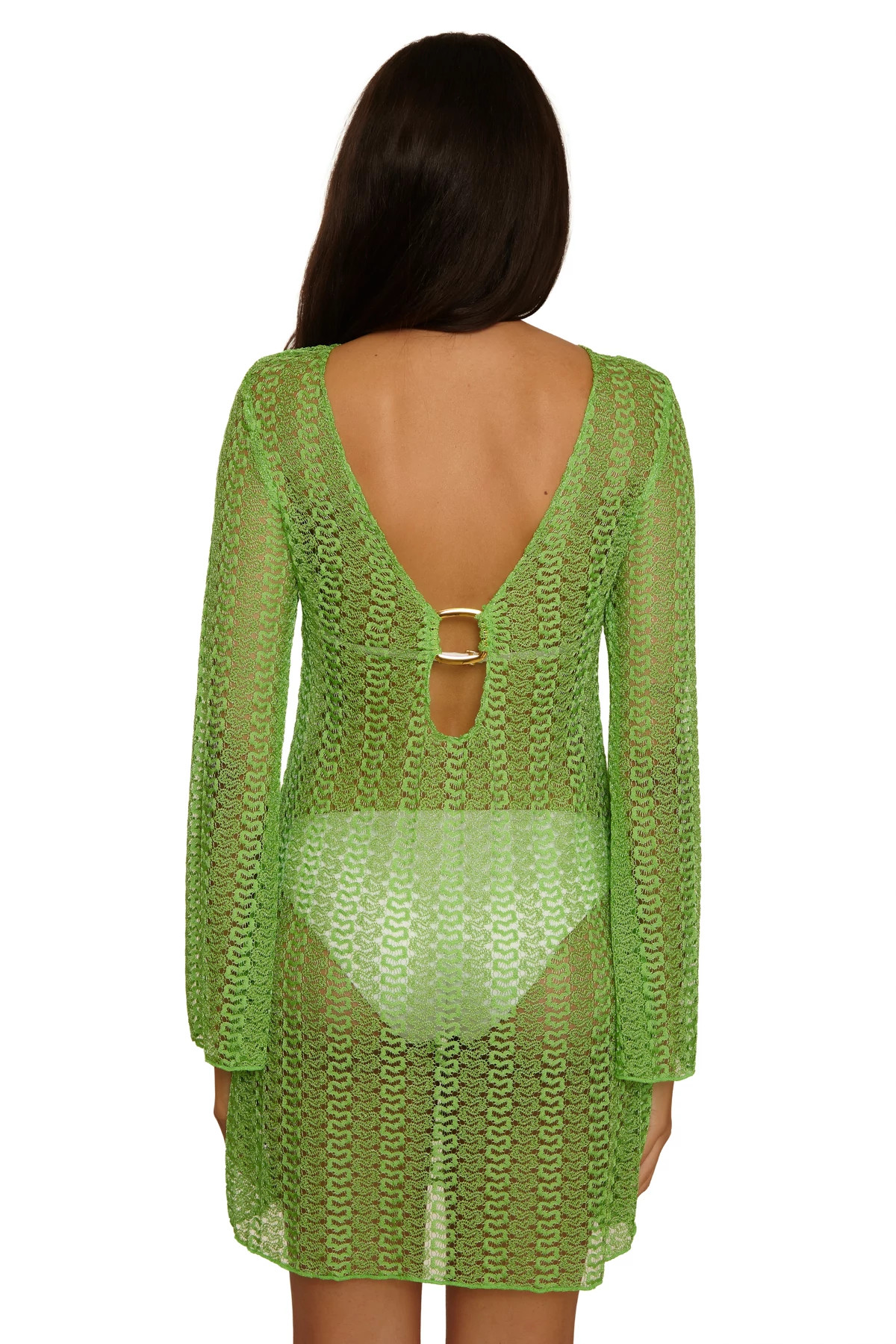 GREEN APPLE Lace Crochet Tunic image number 4