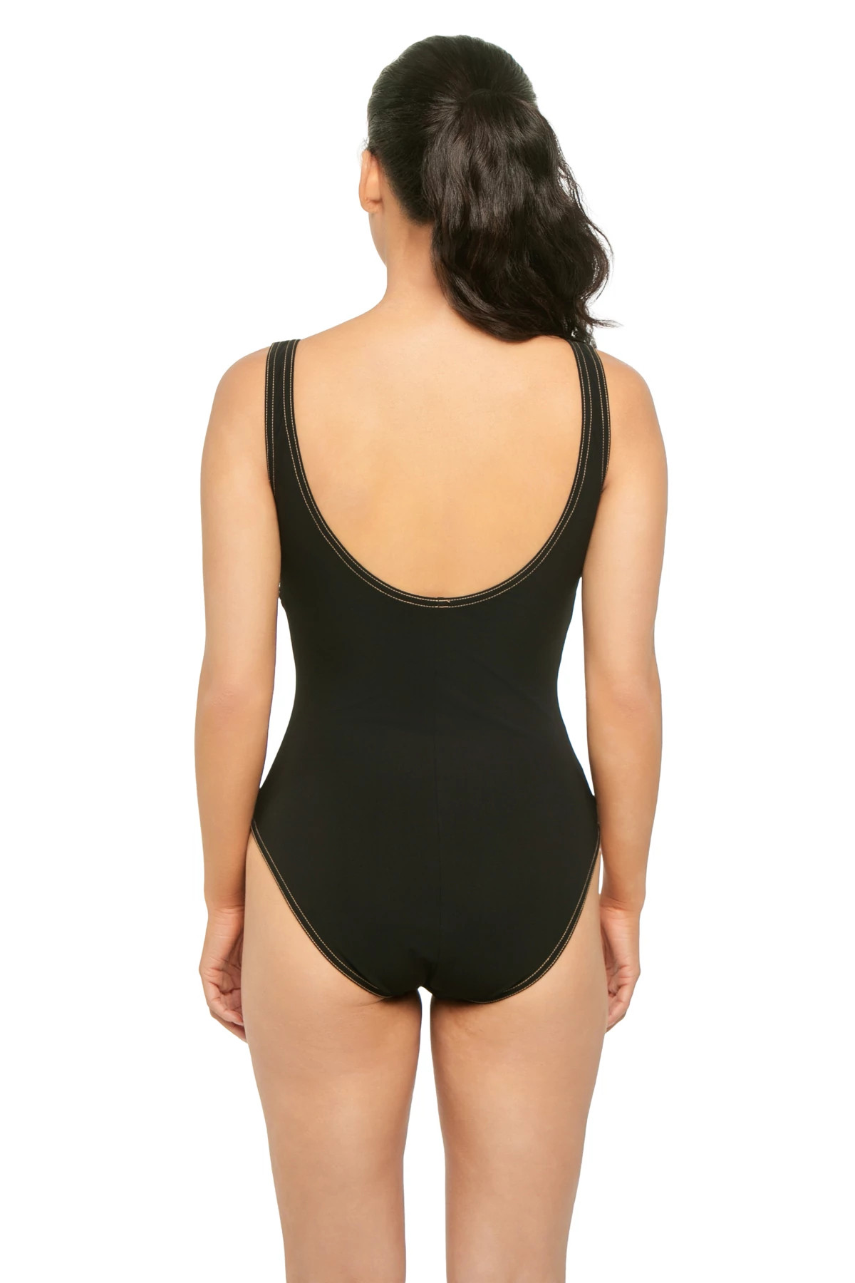 BLACK Quinn Plunge One Piece Swimsuit image number 2